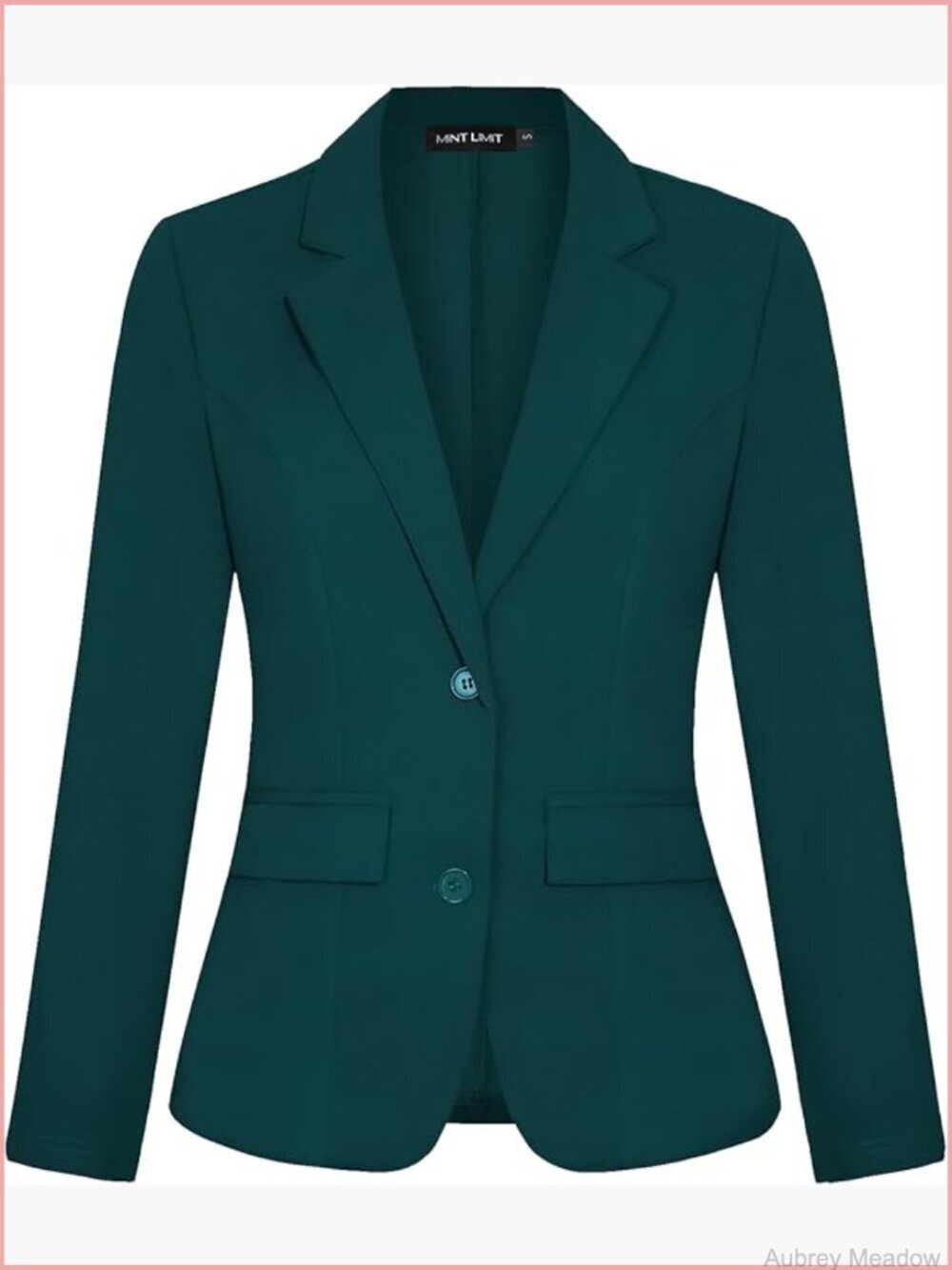 Women's Long Sleeve Notch Lapel Blazer Jacket with Pockets Office Work Business